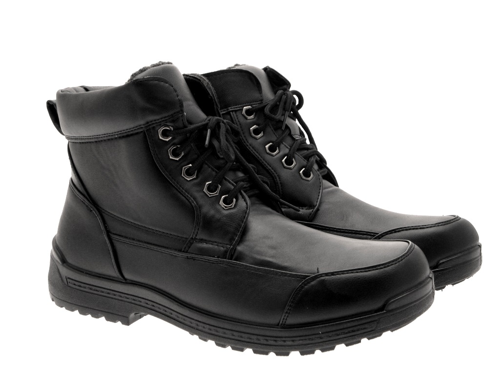 Mens Snow Warm Fur Lined Mucker Work Ankle Boots Black Zip Or Lace Up Size 6 11 Ebay 2798